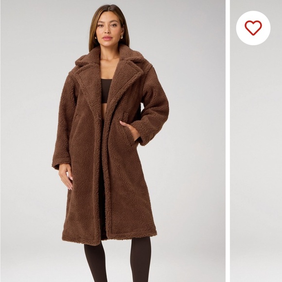 Fabletics Jackets & Blazers - Fabletics Chocolate Teddy Jacket